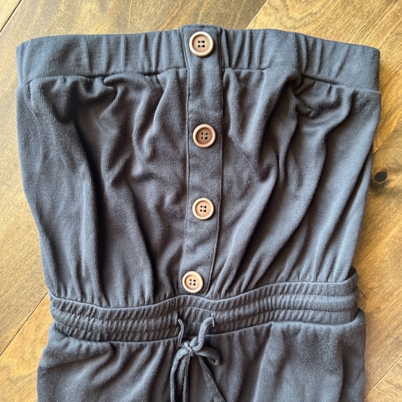 Strapless Charcoal Gray Jumpsuit - Picture 2 of 3